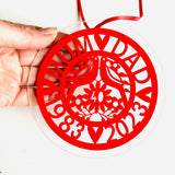 Ruby Wedding Glass Hanging Decoration