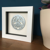 Silver Mini Framed Paper Cut
