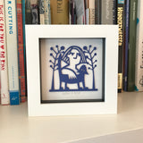 Framed Cat Lover Mini Paper Cut