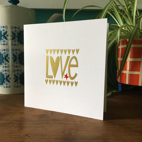 Love Hand Made Card