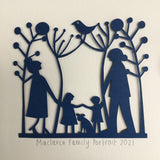 Family Mini Paper Cut