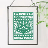 Emerald Wedding Anniversary Paper Cut