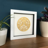 Framed Golden Anniversary Paper Cut