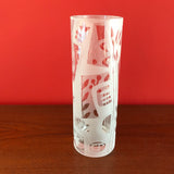Etched Glass Bud Vase