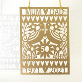 50th Golden Anniversary Paper Cut