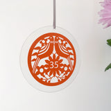 35th Anniversary Glass Hanging Decoration