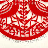 Ruby Anniversary Paper Cut