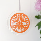 35th Anniversary Glass Hanging Decoration