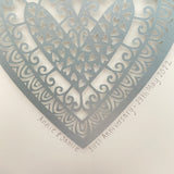 Personalised Silver Paper Cut Heart