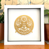 Framed Personalised Golden Anniversary Paper Cut