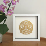 Framed Personalised Golden Anniversary Paper Cut