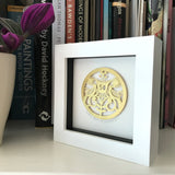 Mini Framed Golden Paper Cut