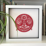 Ruby Anniversary Paper Cut