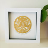 Framed Golden Anniversary Paper Cut