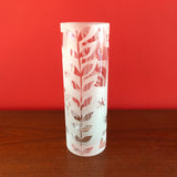 Etched Glass Bud Vase