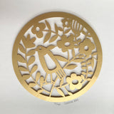 Gold Bird Paper Cut