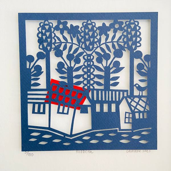 Hiraeth Paper Cut Artwork – www.carolinerees.co.uk