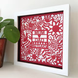 Personalised Framed Ruby Anniversary Paper Cut