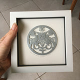 Personalised Silver Anniversary Framed Paper Cut