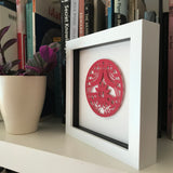 Ruby Anniversary Framed Paper Cut