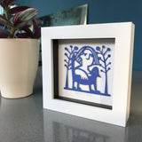 Framed Cat Lover Mini Paper Cut