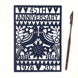 45th Anniversary Paper Cut