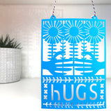 Hugs Paper Cut Artwork