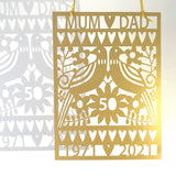 50th Golden Anniversary Paper Cut
