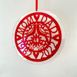 Ruby Wedding Glass Hanging Decoration