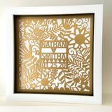 Personalised Anniversary Paper Cut