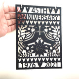 45th Anniversary Paper Cut