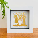 50th Anniversary Framed Paper Cut