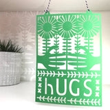 Hugs Paper Cut Artwork