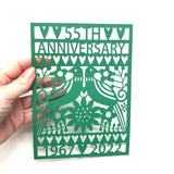 Emerald Wedding Anniversary Paper Cut