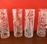 Etched Glass Bud Vase